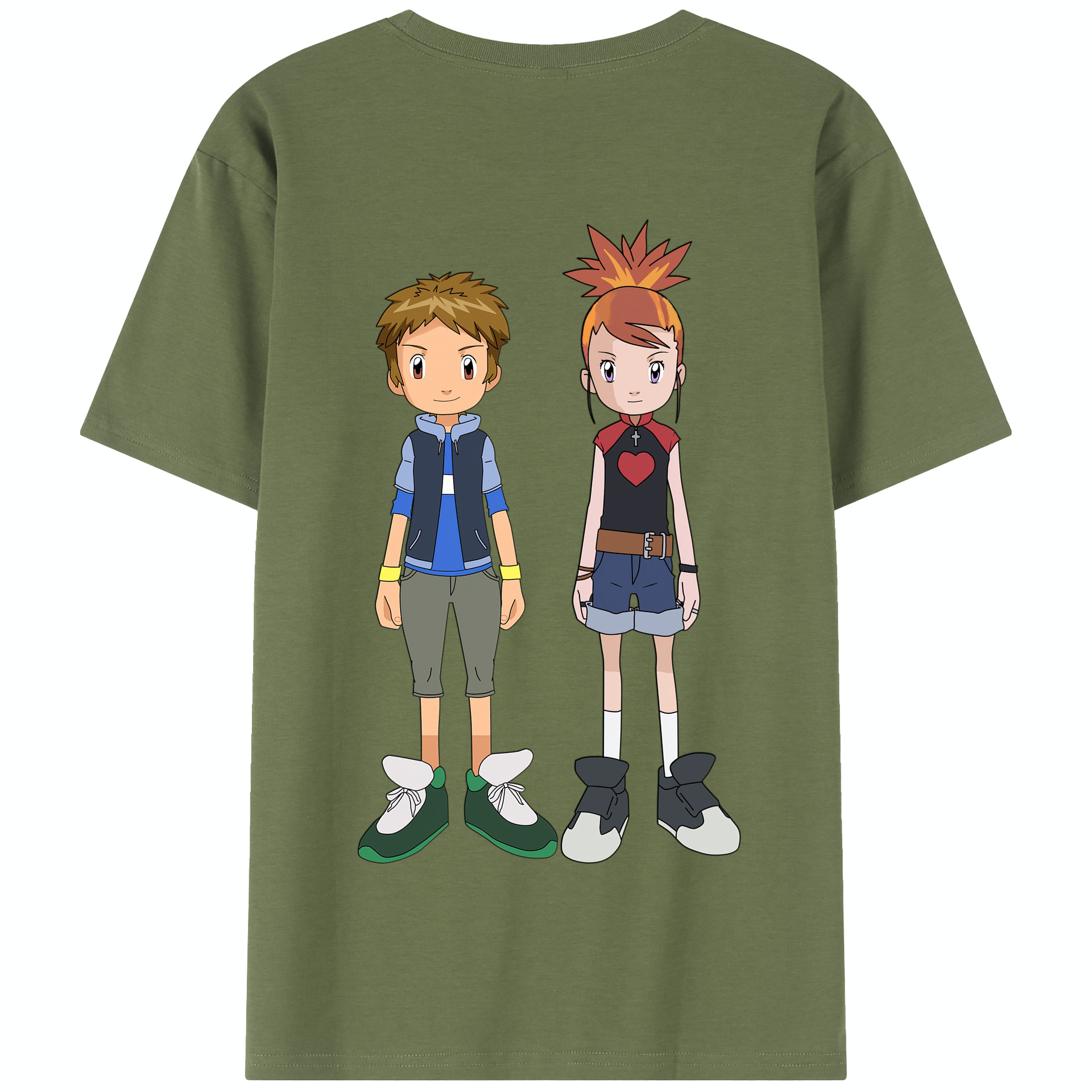 （画像用） Digimon デジタルモンスター/デジモン 綿100％半袖Tシャツ（背面プリント）